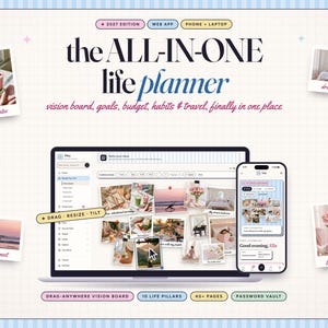 2027 Ultimate Life Planner WebApp Ultimate Life Tracker All-in-One Life Management System 2027 Vision Board Habit Tracker All-in-One Planner