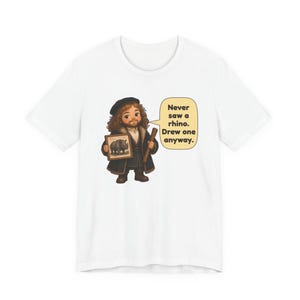 Albrecht Durer Shirt, Funny Rhino Art History Tee, Renaissance Artist Gift for Art Teachers, Printmakers and Museum Lovers