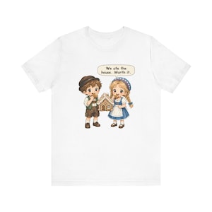 Hansel and Gretel Shirt, Sibling Gift, We Ate the House, Funny Gingerbread House Tee for Brothers, Sisters and Grimm Fairy Tale Fans image 1