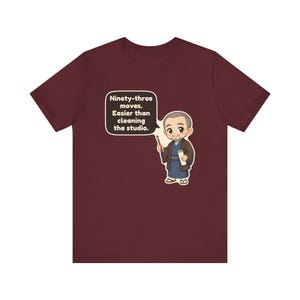 Katsushika Hokusai Shirt, Art Teacher Gift, Ninety-Three Moves Easier Than Cleaning the Studio, Funny Watercolor Tee for Artists bild 11