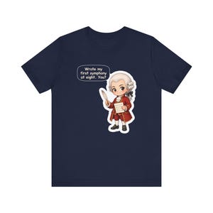 Wolfgang Amadeus Mozart Shirt, Music Teacher Gift, Wrote My First Symphony at Eight, Tee for Piano Students, Young Musicians and Recitals image 7