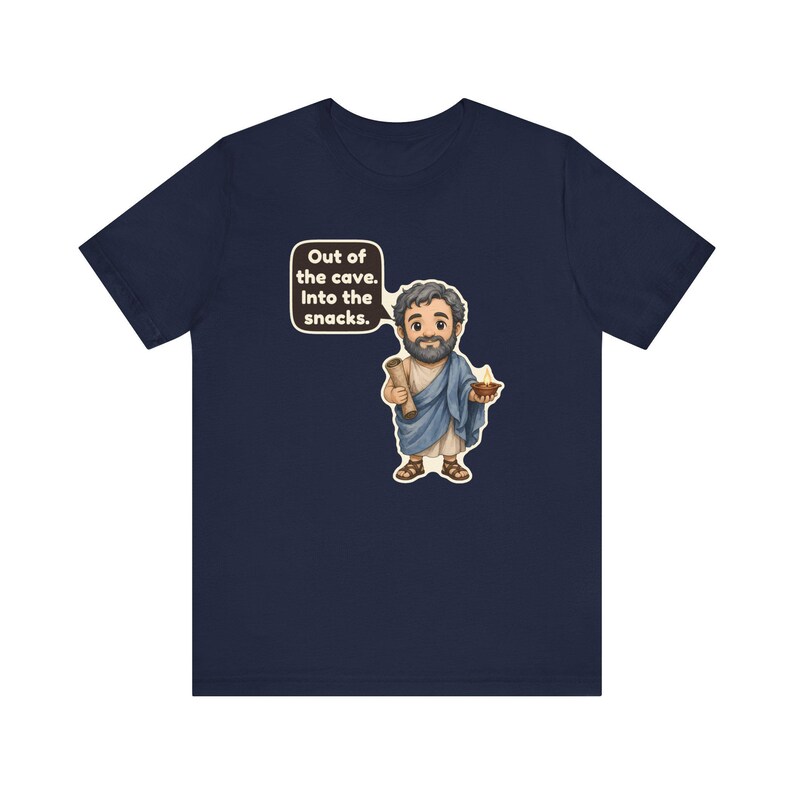 T-shirt Platon, cadeau pour étudiant en philosophie, « De la caverne aux en-cas », t-shirt pour les amoureux des en-cas, étudiants en lettres classiques et penseurs profonds image 10