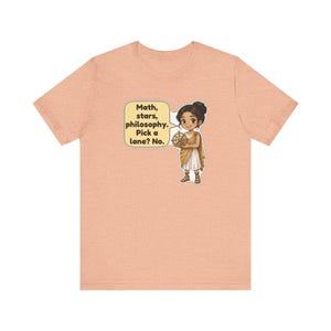 Hypatia Shirt, Women in STEM Gift, Math Stars Philosophy Pick a Lane No, Math Teacher Tee for Astronomy Fans and Librarians image 7