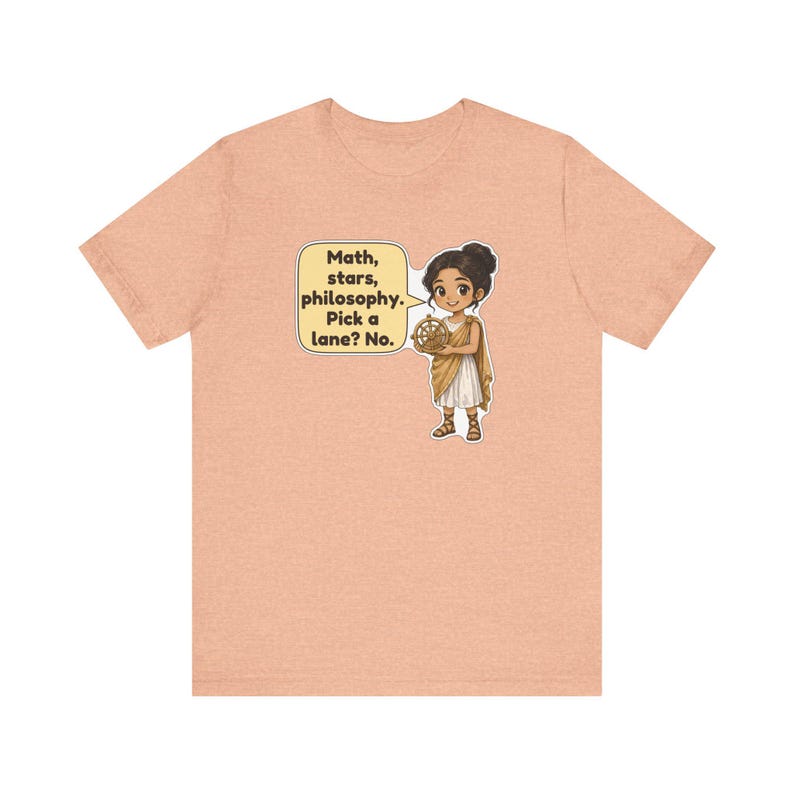 Hypatia Shirt, Women in STEM Gift, Math Stars Philosophy Pick a Lane No, Math Teacher Tee for Astronomy Fans and Librarians image 7