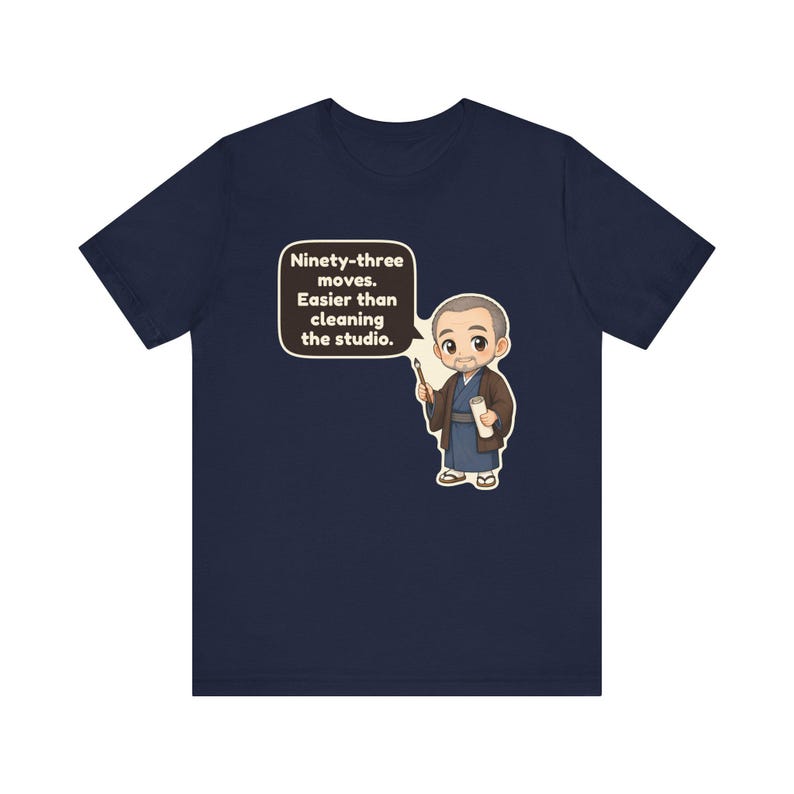 Katsushika Hokusai Shirt, Art Teacher Gift, Ninety-Three Moves Easier Than Cleaning the Studio, Funny Watercolor Tee for Artists bild 10