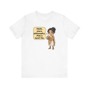 Hypatia Shirt, Women in STEM Gift, Math Stars Philosophy Pick a Lane No, Math Teacher Tee for Astronomy Fans and Librarians image 12