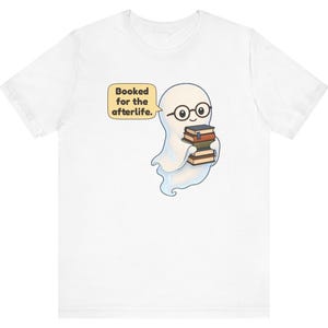Library Ghost Shirt, Librarian Gift, Cute Bookish Tee for School Librarians, Book Clubs, Bookworms and Halloween Readers image 12