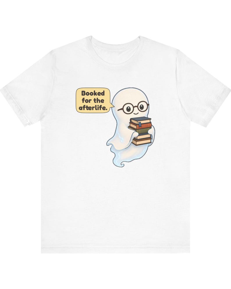 Library Ghost Shirt, Librarian Gift, Cute Bookish Tee for School Librarians, Book Clubs, Bookworms and Halloween Readers image 12