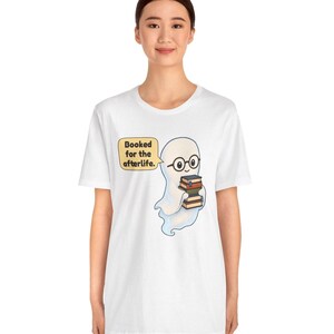 Library Ghost Shirt, Librarian Gift, Cute Bookish Tee for School Librarians, Book Clubs, Bookworms and Halloween Readers image 15