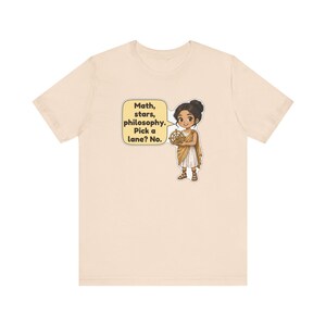 Hypatia Shirt, Women in STEM Gift, Math Stars Philosophy Pick a Lane No, Math Teacher Tee for Astronomy Fans and Librarians image 6