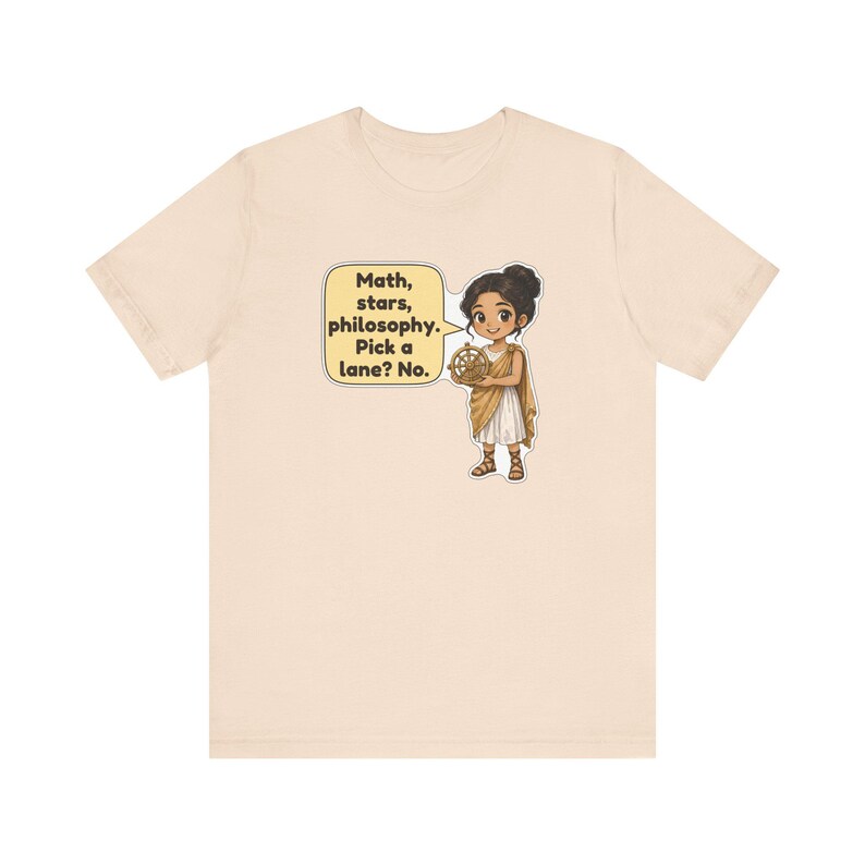 Hypatia Shirt, Women in STEM Gift, Math Stars Philosophy Pick a Lane No, Math Teacher Tee for Astronomy Fans and Librarians image 6