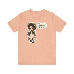 Camiseta de Elizabeth Bennet, regalo para club de lectura, "Caminé tres millas solo para juzgarte", camiseta divertida para lectores de novelas románticas, excursionistas y profesores de inglés. imagen 4