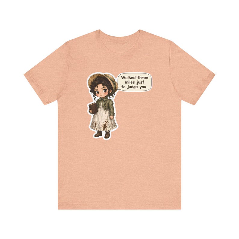 Camiseta de Elizabeth Bennet, regalo para club de lectura, "Caminé tres millas solo para juzgarte", camiseta divertida para lectores de novelas románticas, excursionistas y profesores de inglés. imagen 4