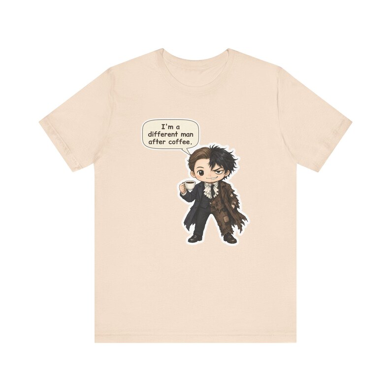 Jekyll and Hyde Shirt, Coffee Lover Gift, I'm a Different Man, Funny Tee for English Teachers, Gothic Literature Fans and Coffee Mornings Bild 3