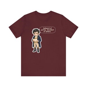 Mr. Darcy Shirt, Introvert Gift, Awkward at Parties Excellent at Letters, Funny Tee for Book Clubs, English Teachers and Romance Readers image 8