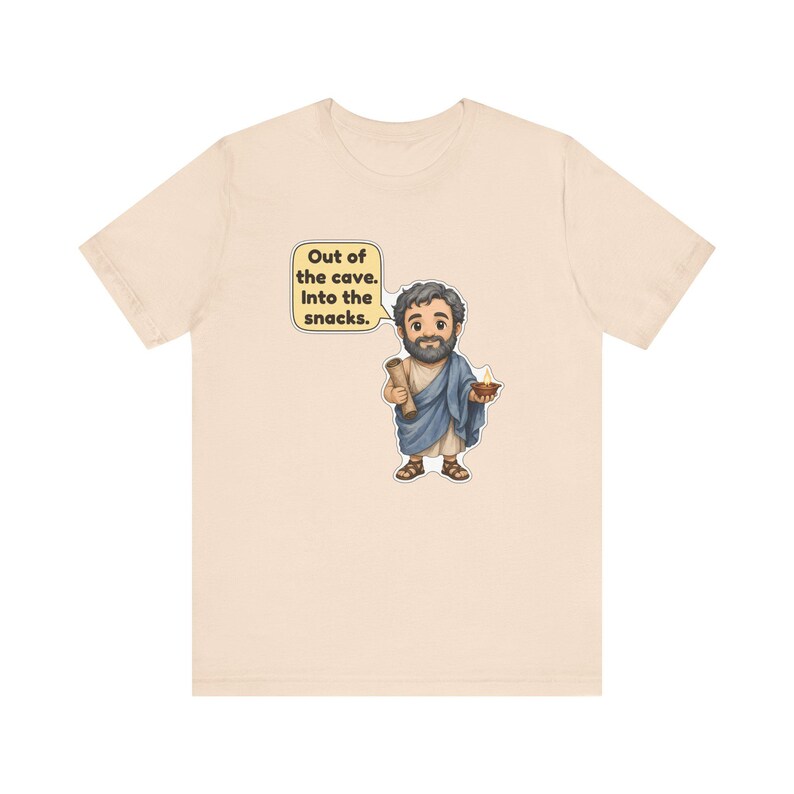 T-shirt Platon, cadeau pour étudiant en philosophie, « De la caverne aux en-cas », t-shirt pour les amoureux des en-cas, étudiants en lettres classiques et penseurs profonds image 6