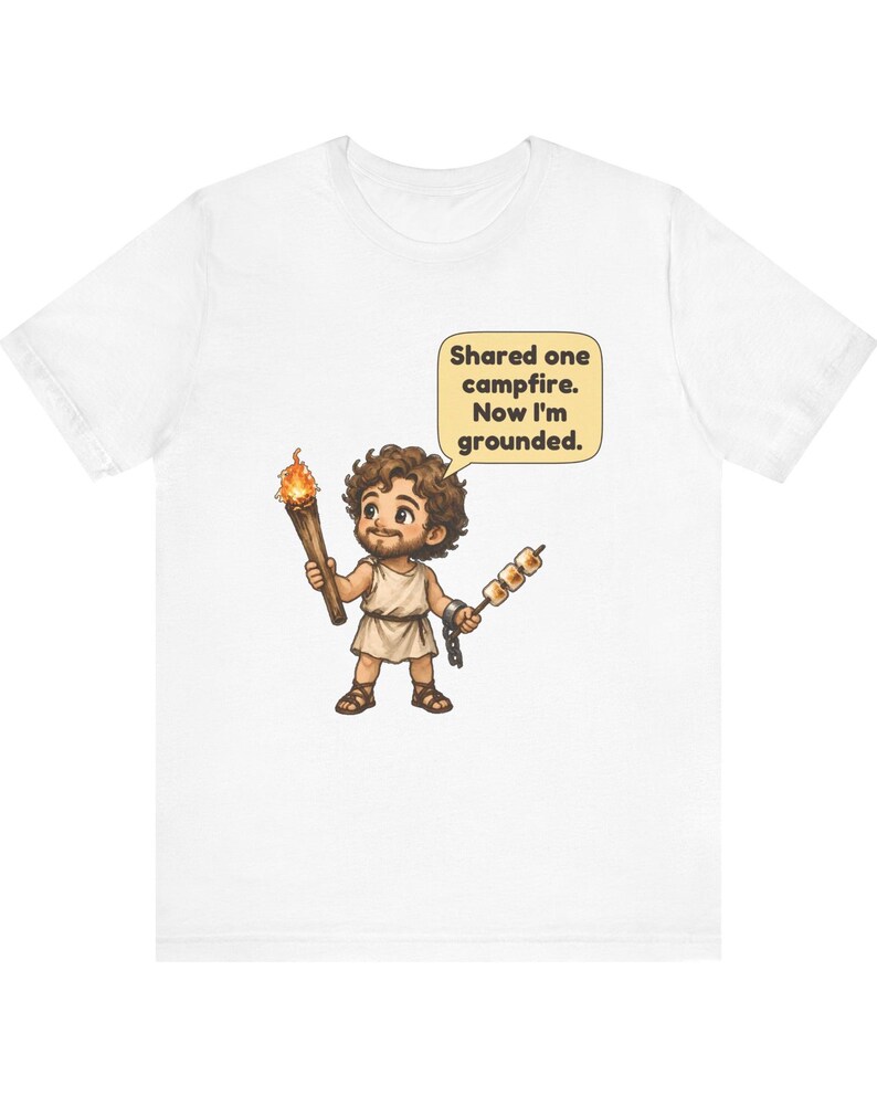 Prometheus Shirt, Funny Greek Mythology Tee, Fire Bringer Gift for Campers, Classics Teachers and Mythology Fans image 12