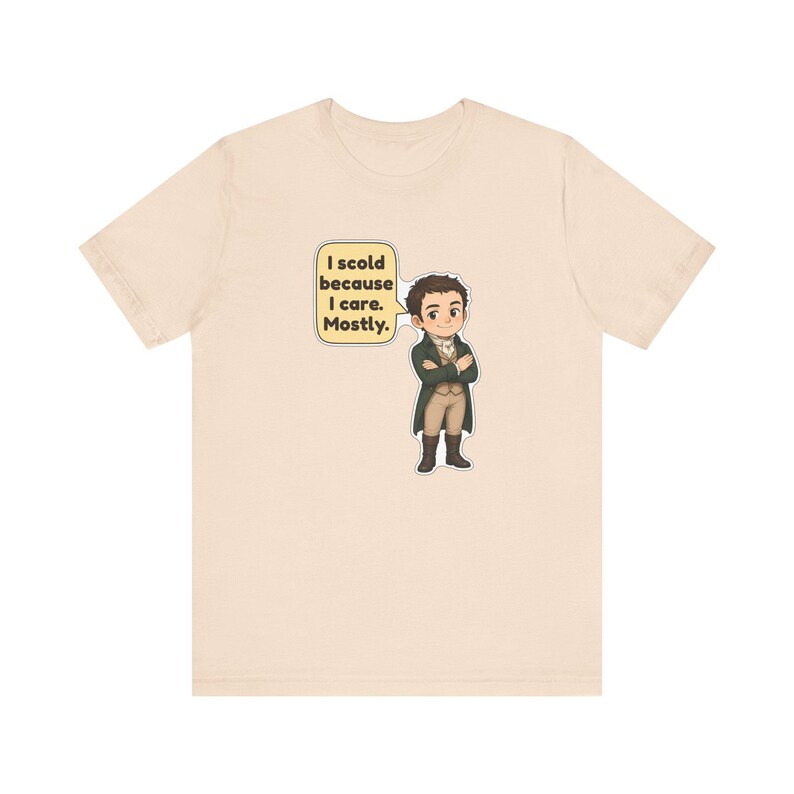 Mr Knightley Shirt, Book Club Gift, I Scold Because I Care Mostly, Funny Classic Romance Tee for English Teachers and Librarians image 6