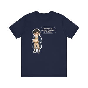 Mr. Darcy Shirt, Introvert Gift, Awkward at Parties Excellent at Letters, Funny Tee for Book Clubs, English Teachers and Romance Readers image 7