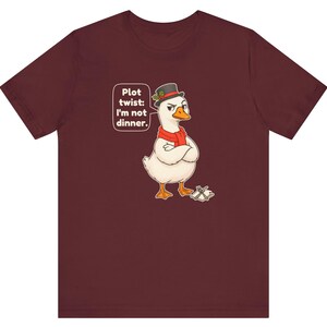 Christmas Goose Shirt, Funny Christmas Carol Tee, English Teacher Gift, Book Lover Gift, Cute Goose Lover Holiday Shirt, Chibi Watercolor bild 8