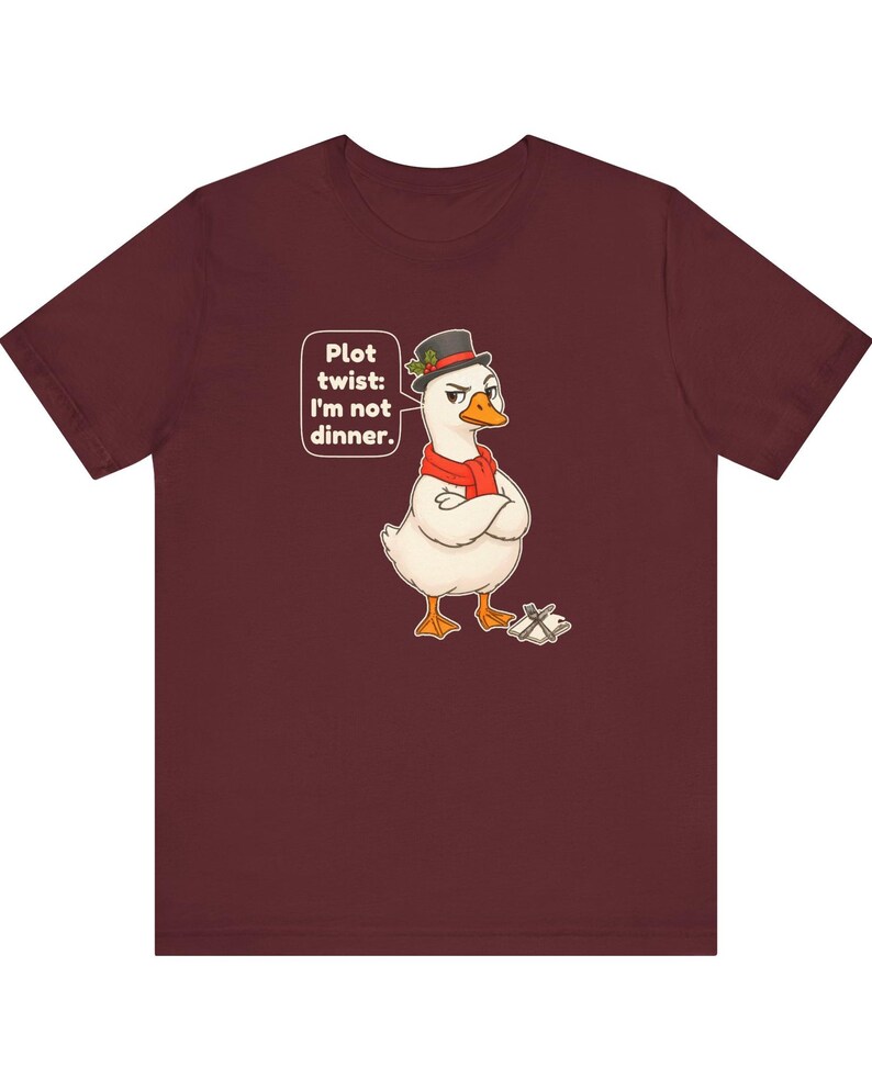 Christmas Goose Shirt, Funny Christmas Carol Tee, English Teacher Gift, Book Lover Gift, Cute Goose Lover Holiday Shirt, Chibi Watercolor bild 8