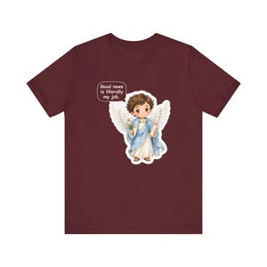 Saint Gabriel the Archangel Shirt, Postal Worker Gift, Good News Is Literally My Job, Tee for Mail Carriers, Advent and Confirmation Bild 8