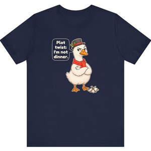 Christmas Goose Shirt, Funny Christmas Carol Tee, English Teacher Gift, Book Lover Gift, Cute Goose Lover Holiday Shirt, Chibi Watercolor bild 6