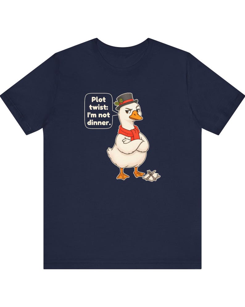 Christmas Goose Shirt, Funny Christmas Carol Tee, English Teacher Gift, Book Lover Gift, Cute Goose Lover Holiday Shirt, Chibi Watercolor bild 6