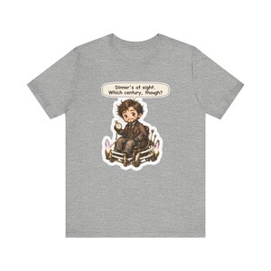Time Traveller Shirt, Science Teacher Gift, Dinner's at Eight Which Century Though, Funny Tee for Physics Teachers and Sci Fi Fans image 5
