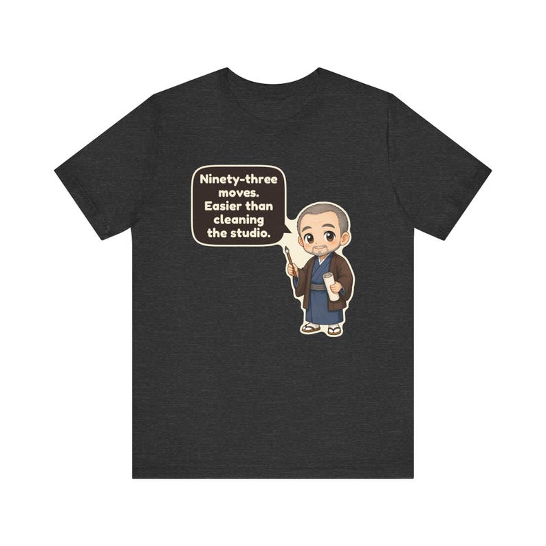 Katsushika Hokusai Shirt, Art Teacher Gift, Ninety-Three Moves Easier Than Cleaning the Studio, Funny Watercolor Tee for Artists bild 9