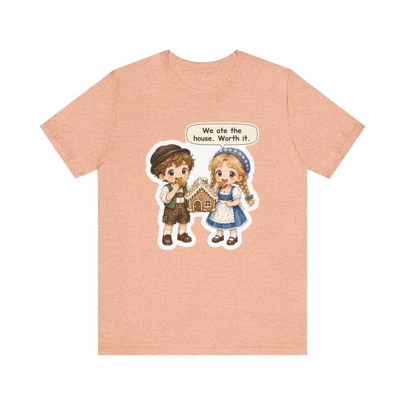 Hansel and Gretel Shirt, Sibling Gift, We Ate the House, Funny Gingerbread House Tee for Brothers, Sisters and Grimm Fairy Tale Fans image 4