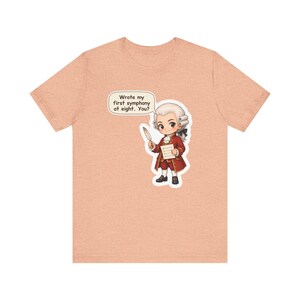 Wolfgang Amadeus Mozart Shirt, Music Teacher Gift, Wrote My First Symphony at Eight, Tee for Piano Students, Young Musicians and Recitals image 4