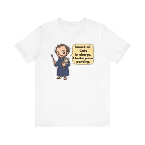 Gustav Klimt Shirt, Cat Lover Gift, Smock On Cats in Charge Masterpiece Pending, Art Teacher Tee, Painter Gift image 12