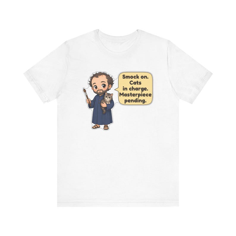 Gustav Klimt Shirt, Cat Lover Gift, Smock On Cats in Charge Masterpiece Pending, Art Teacher Tee, Painter Gift image 12