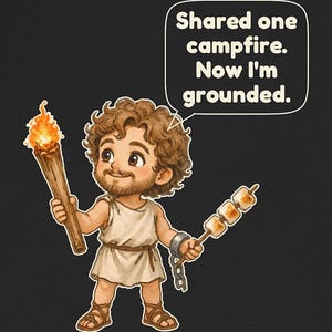 Prometheus Shirt, Funny Greek Mythology Tee, Fire Bringer Gift for Campers, Classics Teachers and Mythology Fans image 4