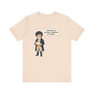 Mr. Darcy Shirt, Introvert Gift, Awkward at Parties Excellent at Letters, Funny Tee for Book Clubs, English Teachers and Romance Readers image 3
