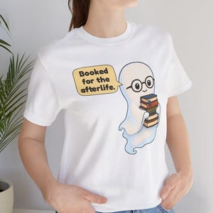 Library Ghost Shirt, Librarian Gift, Cute Bookish Tee for School Librarians, Book Clubs, Bookworms and Halloween Readers image 16
