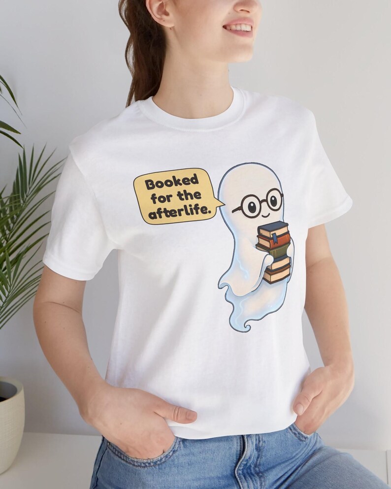 Library Ghost Shirt, Librarian Gift, Cute Bookish Tee for School Librarians, Book Clubs, Bookworms and Halloween Readers image 16