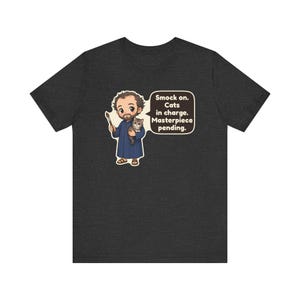 Gustav Klimt Shirt, Cat Lover Gift, Smock On Cats in Charge Masterpiece Pending, Art Teacher Tee, Painter Gift image 9