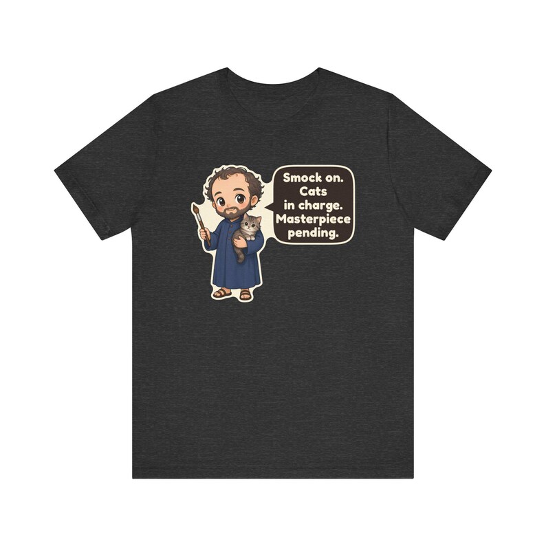 Gustav Klimt Shirt, Cat Lover Gift, Smock On Cats in Charge Masterpiece Pending, Art Teacher Tee, Painter Gift image 9