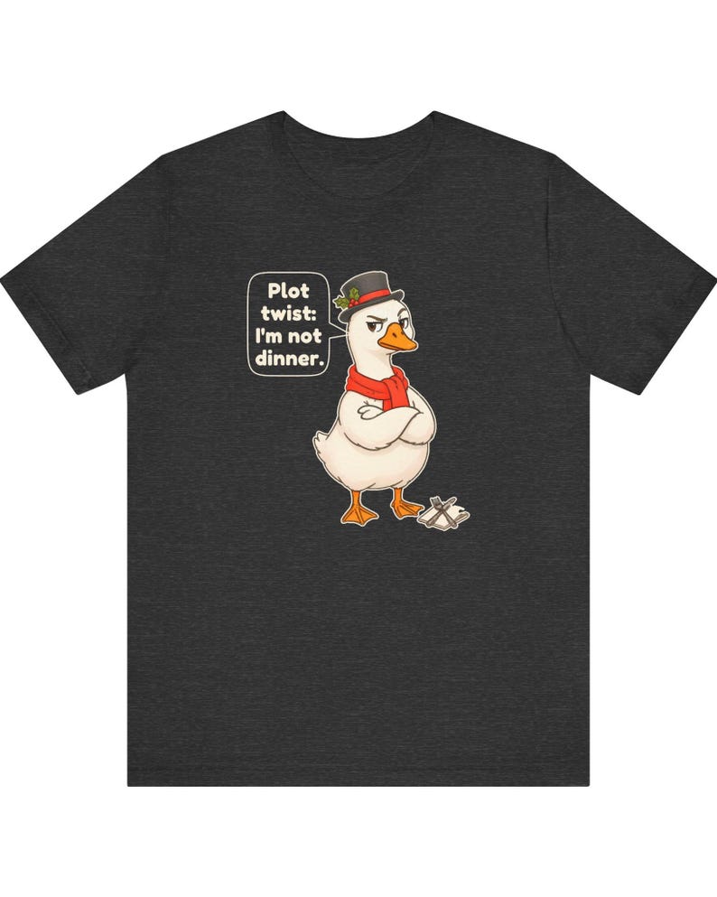 Christmas Goose Shirt, Funny Christmas Carol Tee, English Teacher Gift, Book Lover Gift, Cute Goose Lover Holiday Shirt, Chibi Watercolor bild 7