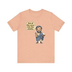 T-shirt Platon, cadeau pour étudiant en philosophie, « De la caverne aux en-cas », t-shirt pour les amoureux des en-cas, étudiants en lettres classiques et penseurs profonds image 7