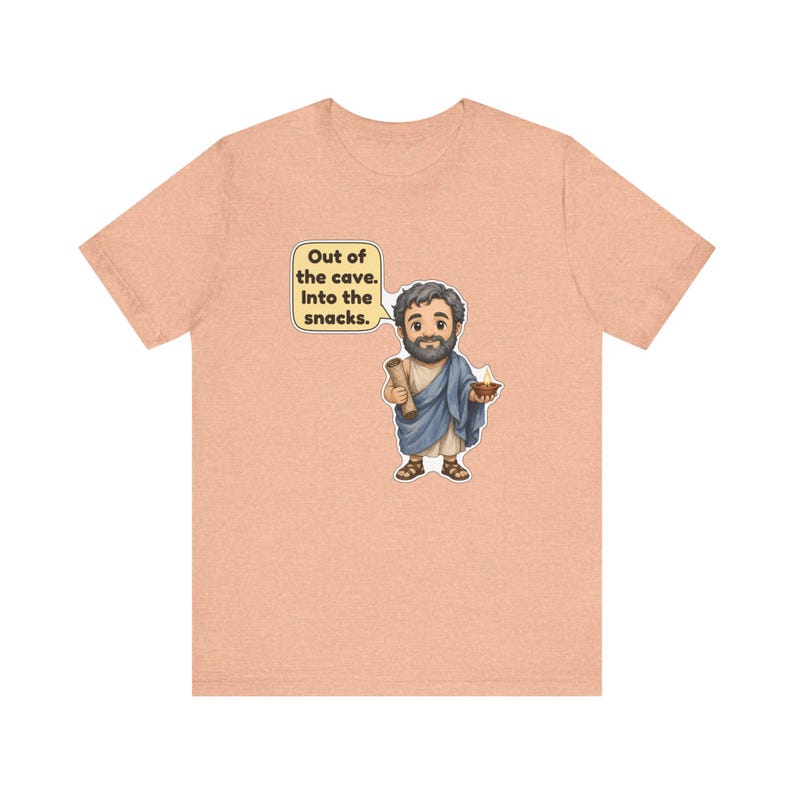 T-shirt Platon, cadeau pour étudiant en philosophie, « De la caverne aux en-cas », t-shirt pour les amoureux des en-cas, étudiants en lettres classiques et penseurs profonds image 7
