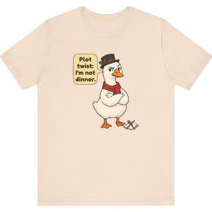 Christmas Goose Shirt, Funny Christmas Carol Tee, English Teacher Gift, Book Lover Gift, Cute Goose Lover Holiday Shirt, Chibi Watercolor bild 11