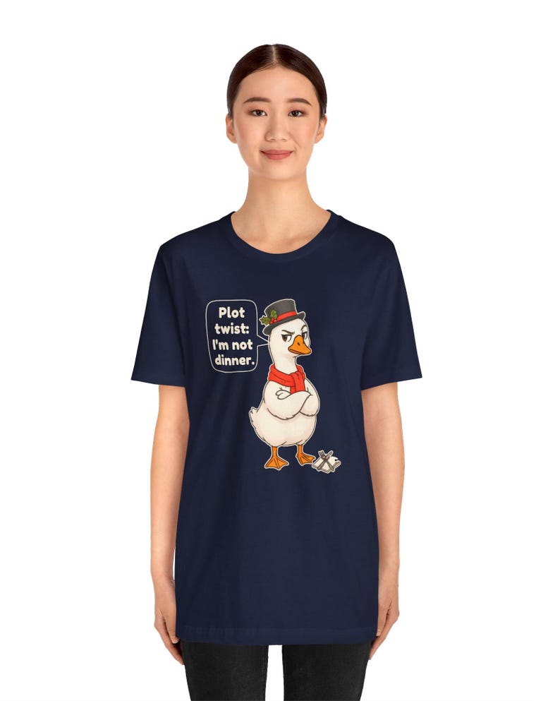 Christmas Goose Shirt, Funny Christmas Carol Tee, English Teacher Gift, Book Lover Gift, Cute Goose Lover Holiday Shirt, Chibi Watercolor bild 13