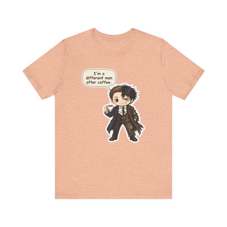 Jekyll and Hyde Shirt, Coffee Lover Gift, I'm a Different Man, Funny Tee for English Teachers, Gothic Literature Fans and Coffee Mornings Bild 4