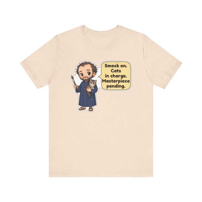 Gustav Klimt Shirt, Cat Lover Gift, Smock On Cats in Charge Masterpiece Pending, Art Teacher Tee, Painter Gift image 6