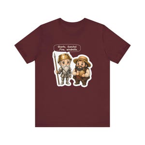 Don Quixote and Sancho Panza Shirt, Spanish Teacher Gift, Fine Windmills, Tee for Book Lovers, Librarians, Dreamers and True Friends image 8