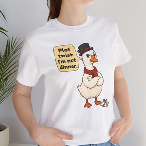 Christmas Goose Shirt, Funny Christmas Carol Tee, English Teacher Gift, Book Lover Gift, Cute Goose Lover Holiday Shirt, Chibi Watercolor bild 16