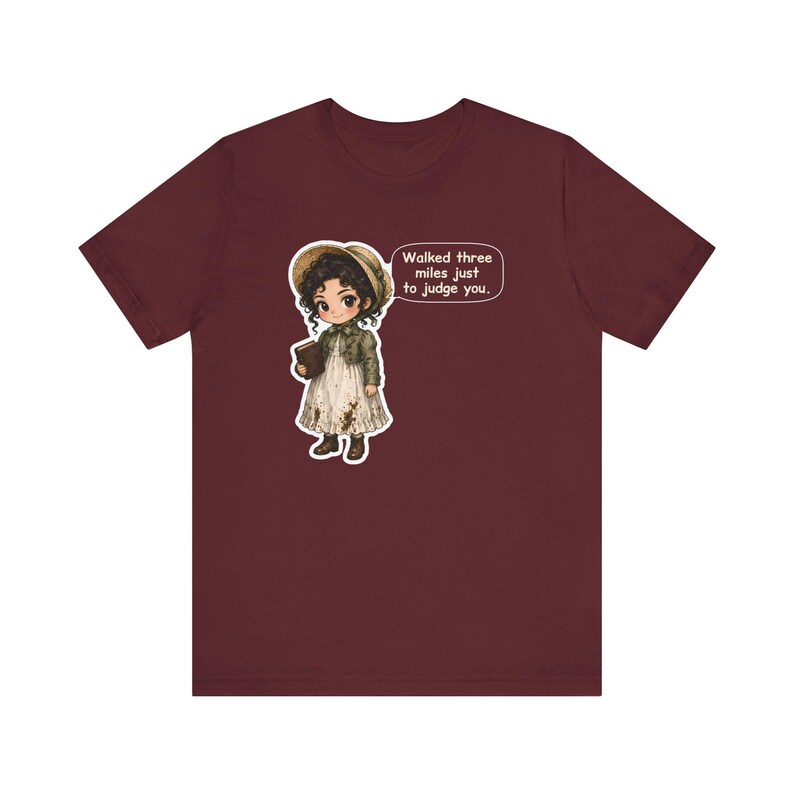 Camiseta de Elizabeth Bennet, regalo para club de lectura, "Caminé tres millas solo para juzgarte", camiseta divertida para lectores de novelas románticas, excursionistas y profesores de inglés. imagen 8